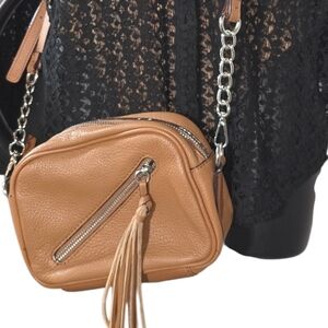 Santuary Tan Crossbody Bag with Tassel